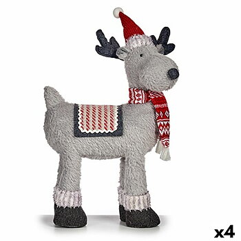 Julrenar Krist+ Vit Röd Grå Julrenar 22 x 47 x 45 cm (4 antal)