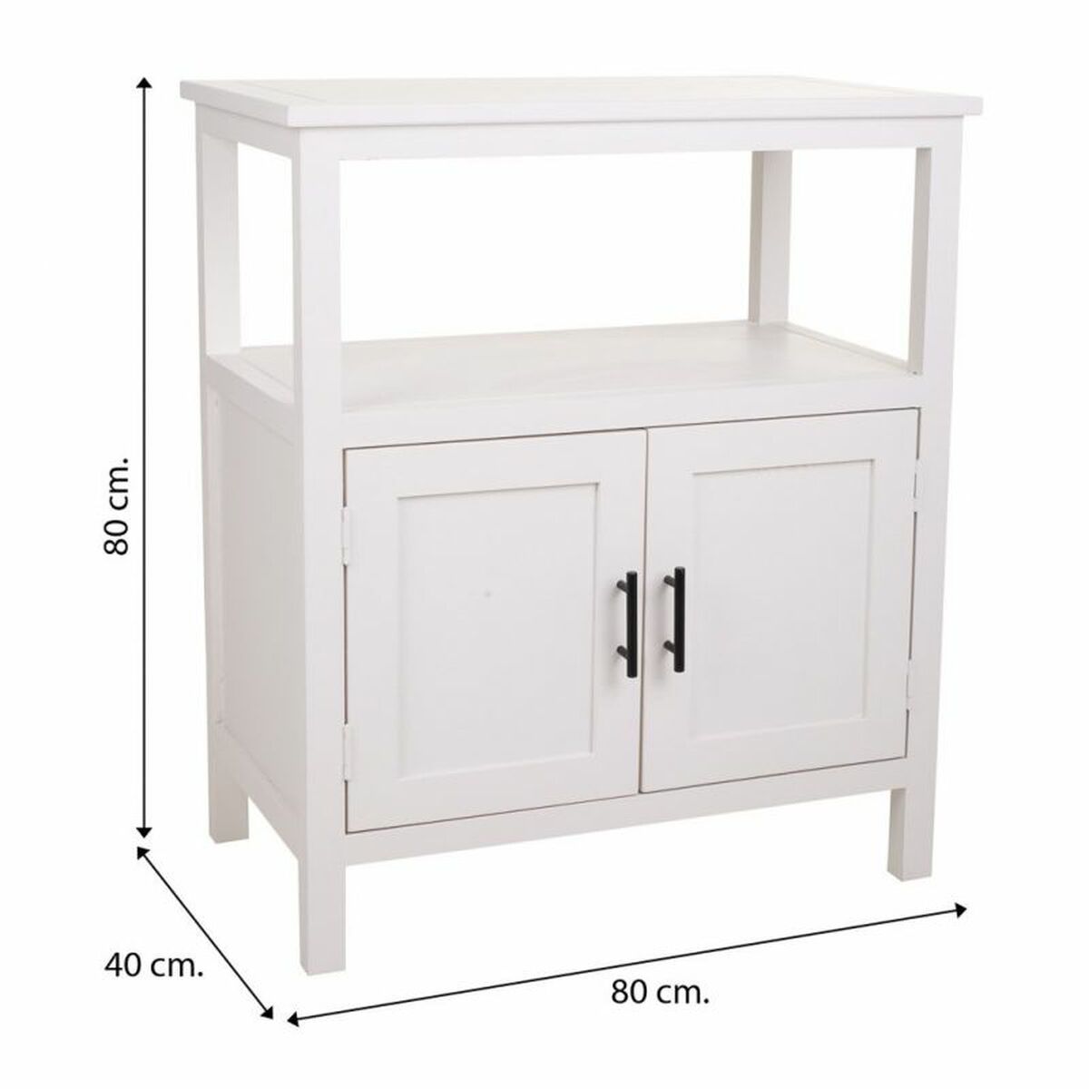 Skänk Alexandra House Living Vit furuträ Trä MDF 80 x 40 x 68 cm - 6