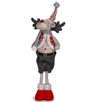 Julrenar Krist+ FG09-PX21383A Röd Grå Julrenar 13 x 65 x 18 cm (4 antal)