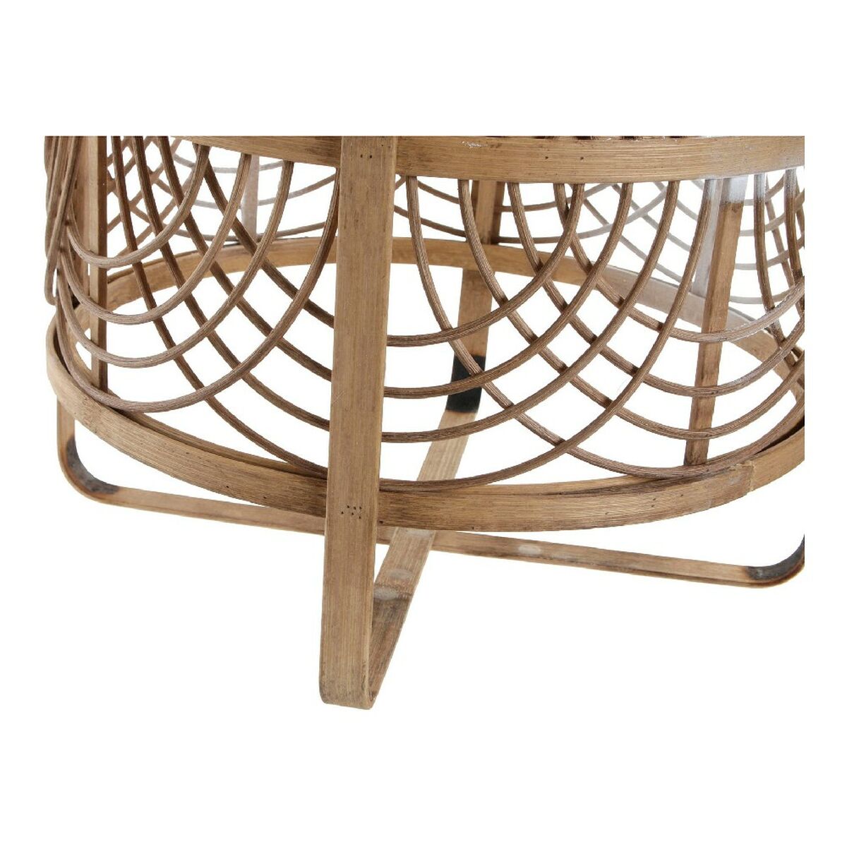 Taklampa DKD Home Decor Svart Naturell Bambu Plast 50 W 220 V 37 x 37 x 46 cm - 3