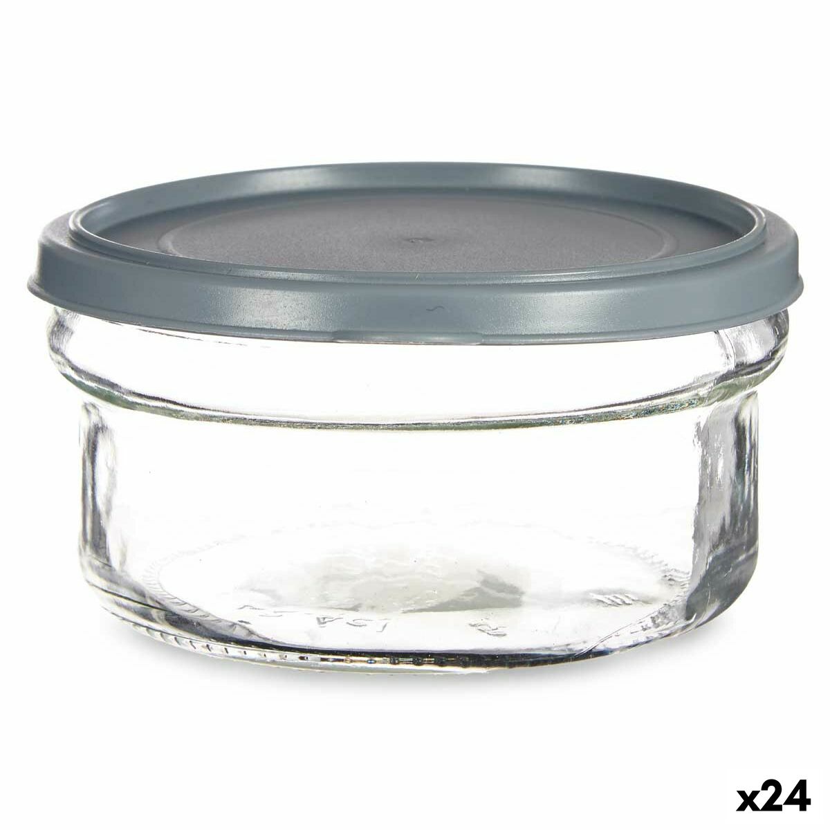 Rund matlåda med lock Vivalto 249-3 Grå Plast 415 ml 12 x 6 x 12 cm (24 antal) - 3