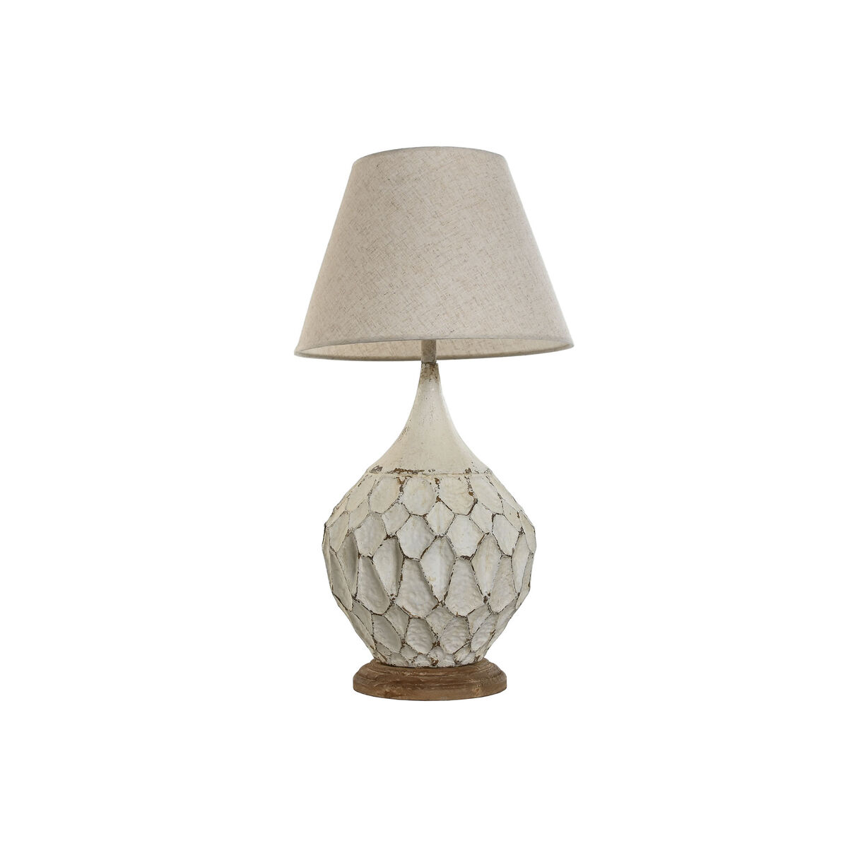 Bordslampa Home ESPRIT Vit Metall 50 W 220 V 40 x 40 x 81 cm