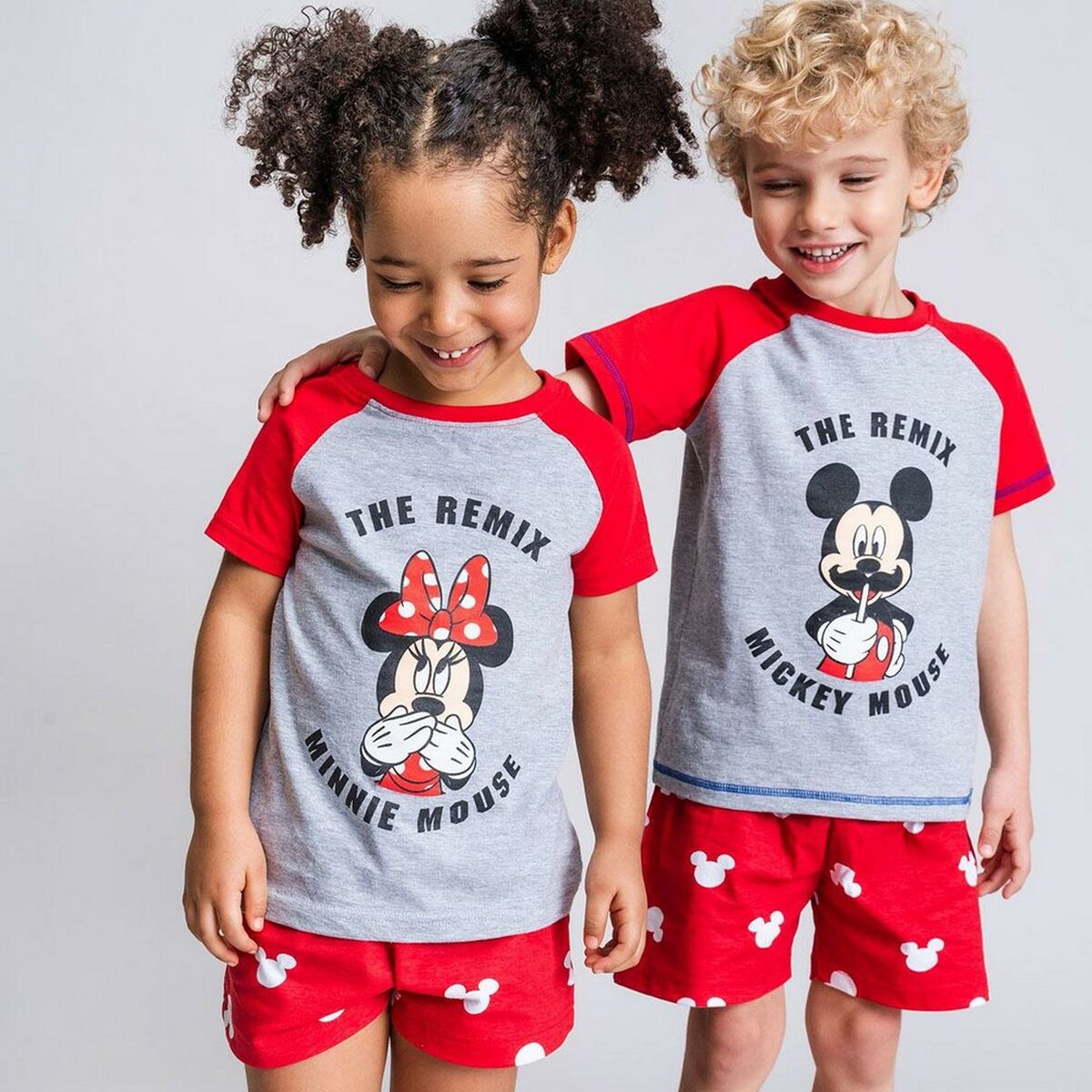 Sommarpyjamas Minnie Mouse Röd Grå - 2