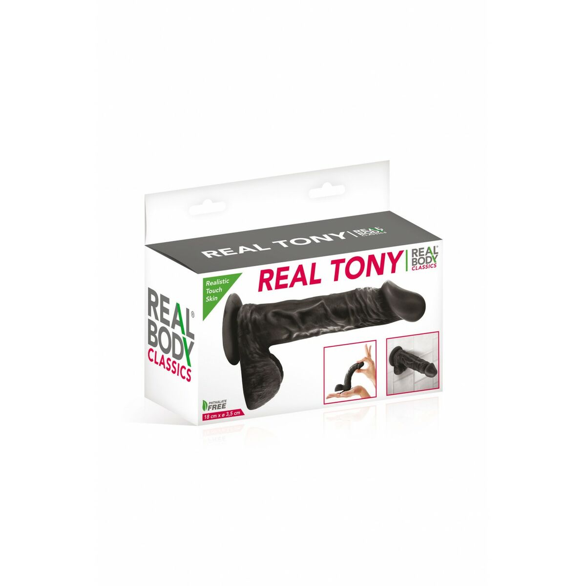 Dildo Real Body Svart 18 cm - 2
