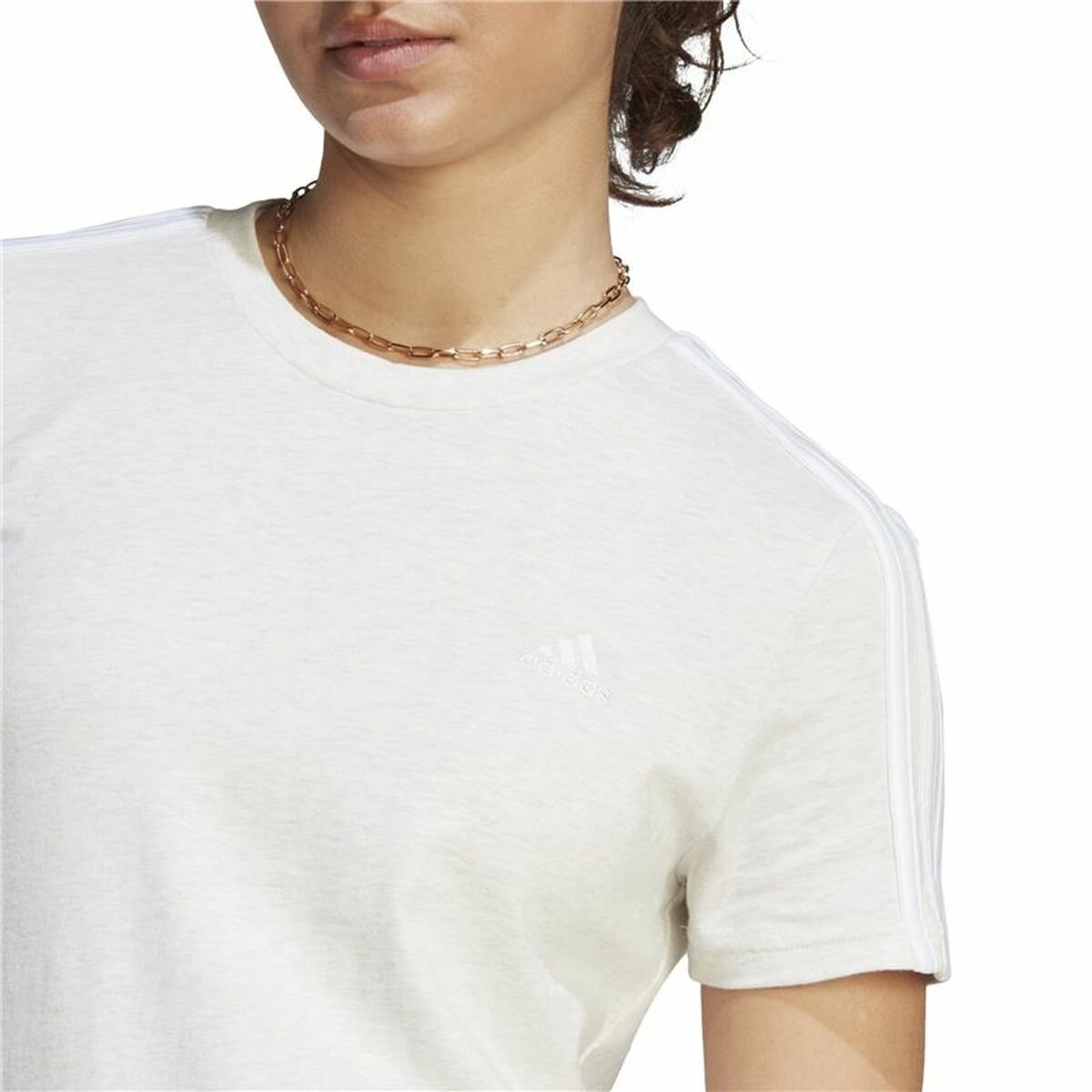 T-shirt med kortärm Dam Adidas 3S Vit - 4