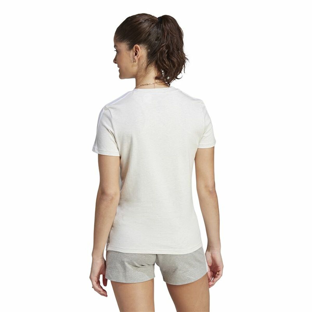 T-shirt med kortärm Dam Adidas 3S Vit - 3