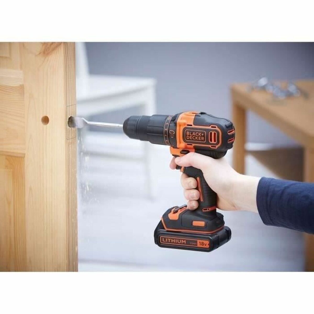 Elektrisk skruvmejsel Black & Decker BDCHD18C2TA-QW 18V - 3