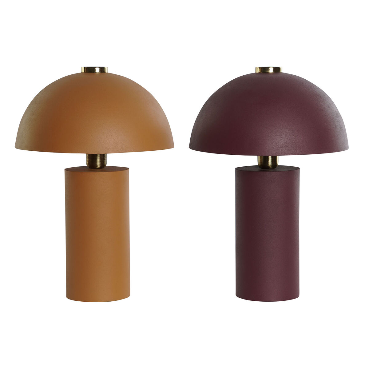 Bordslampa DKD Home Decor Orange Magenta Gyllene Metall 50 W 220 V 31 x 31 x 45 cm (2 antal)