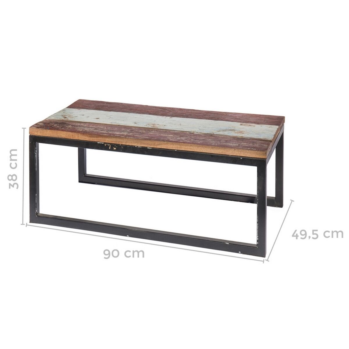 Soffbord Calypso Brun Trä Järn 90 x 50 x 38 cm - 2
