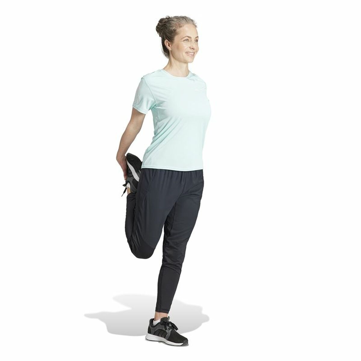 T-shirt med kortärm Dam Adidas Own The Run Aquamarine - 5