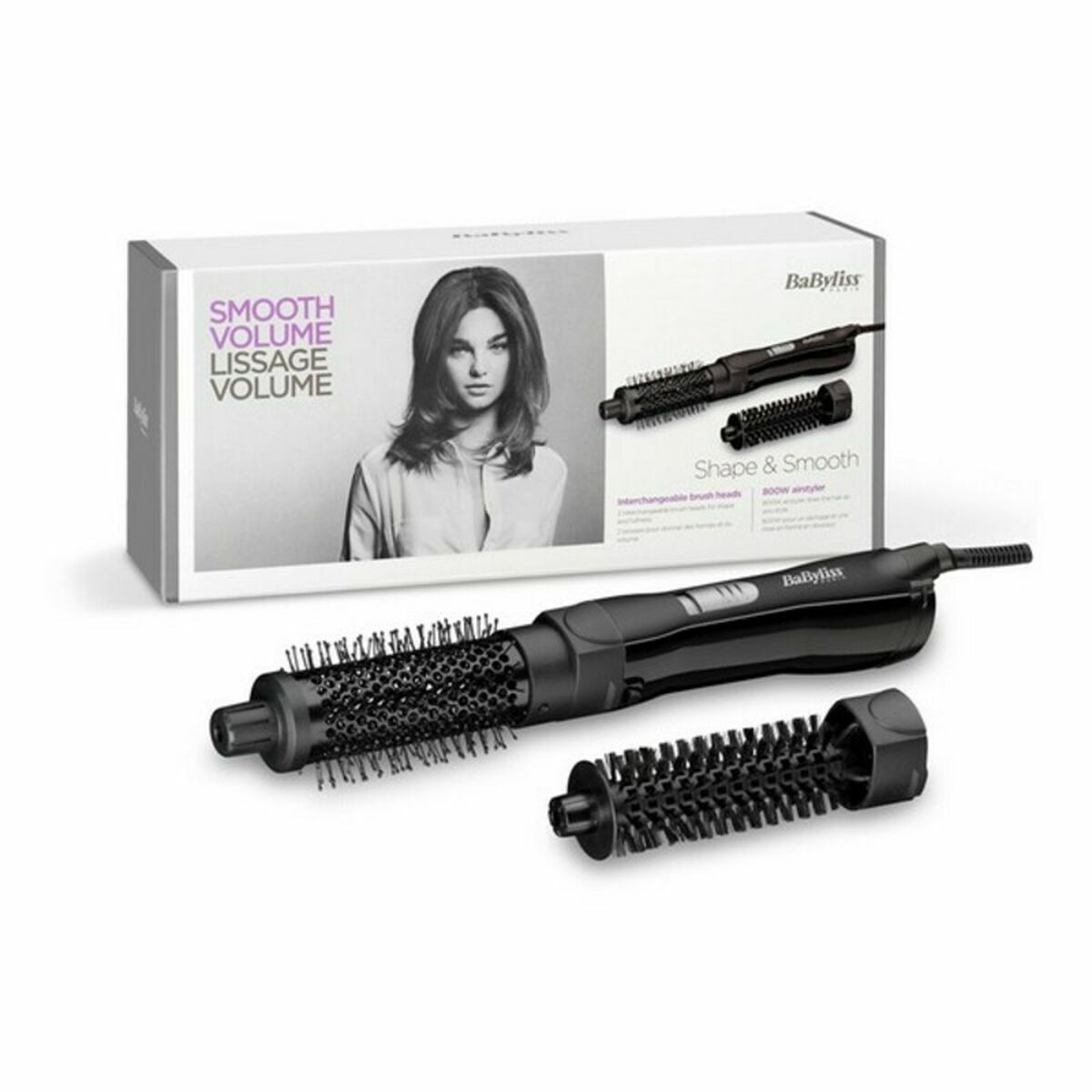 Styling borste Babyliss SHAPE&SMOOTH Svart (2 antal) - 5