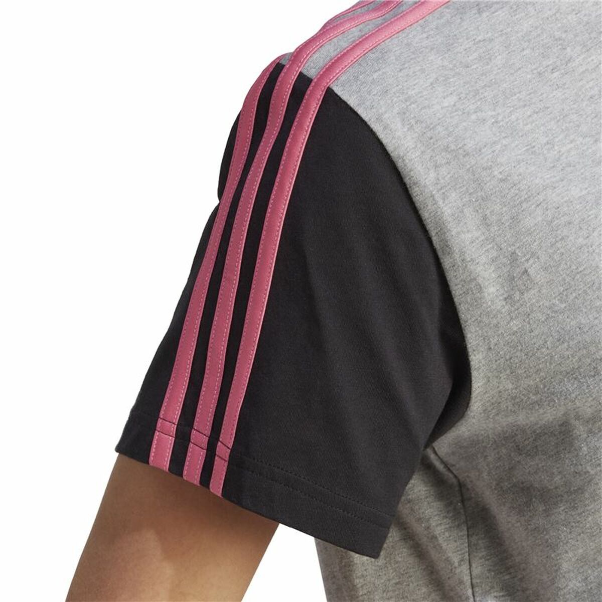 T-shirt med kortärm Dam Adidas 3S Cr Grå - 5
