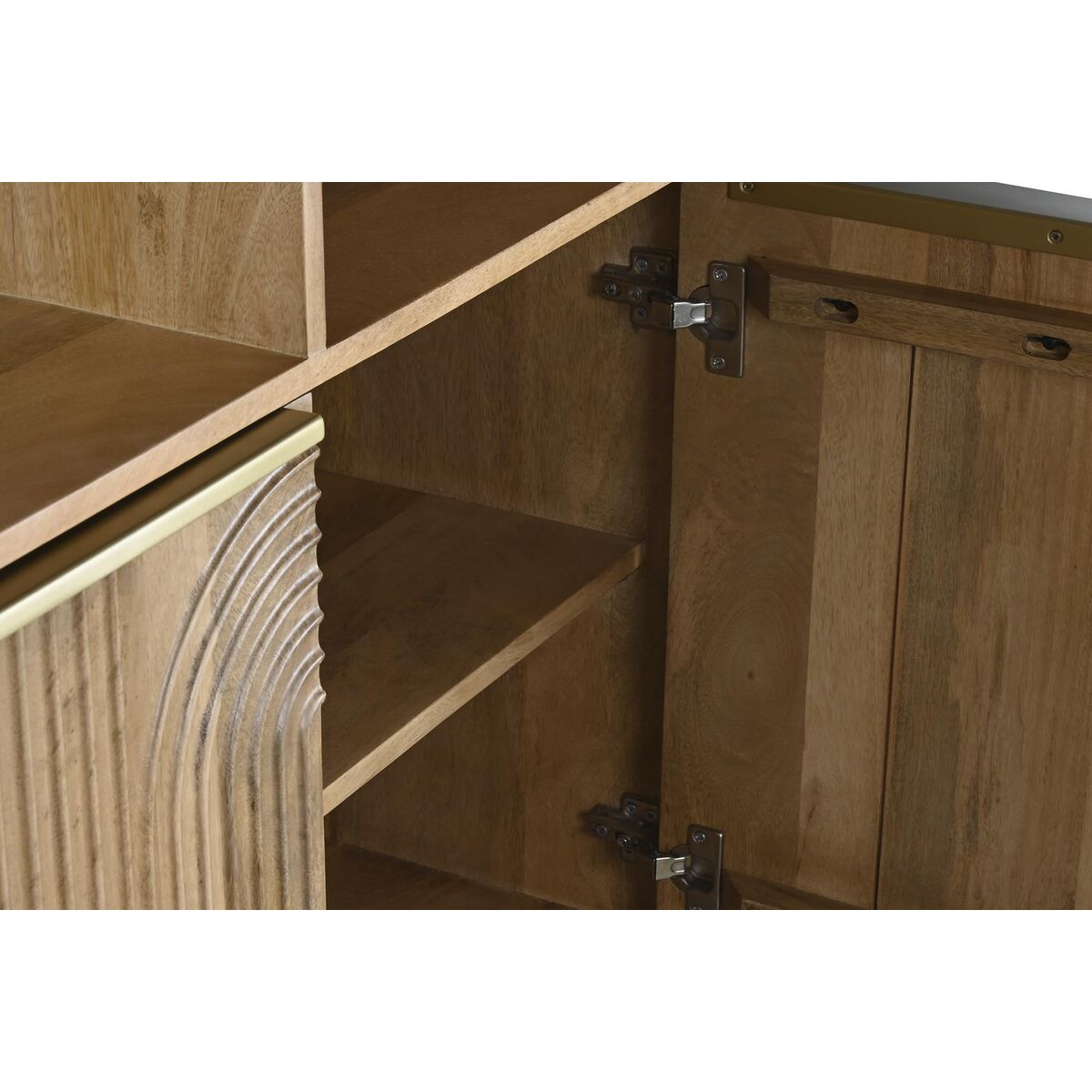 Bokhylla DKD Home Decor Gyllene Naturell Mangoträ 90 x 40 x 180 cm - 9