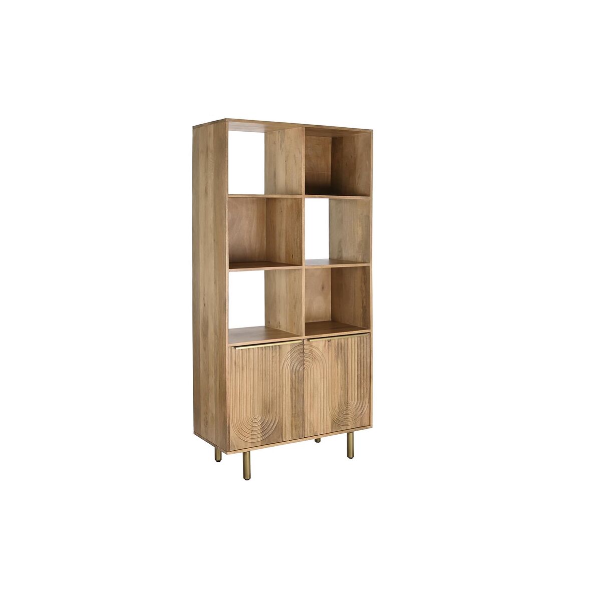 Bokhylla DKD Home Decor Gyllene Naturell Mangoträ 90 x 40 x 180 cm - 5