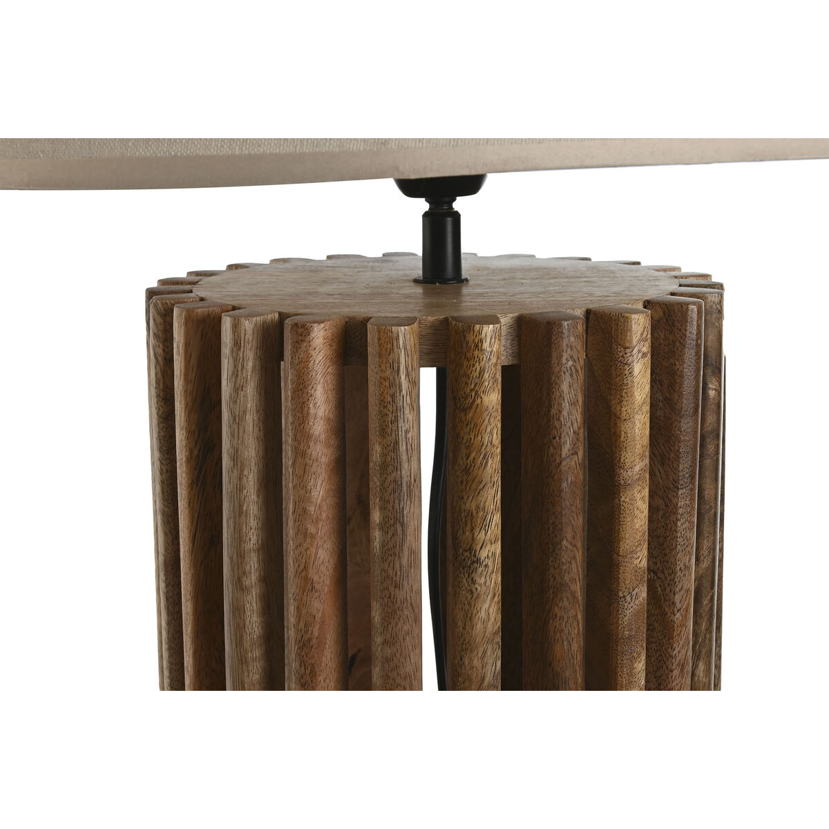 Bordslampa Home ESPRIT Brun Mangoträ 50 W 220 V 23 x 23 x 72 cm - 3