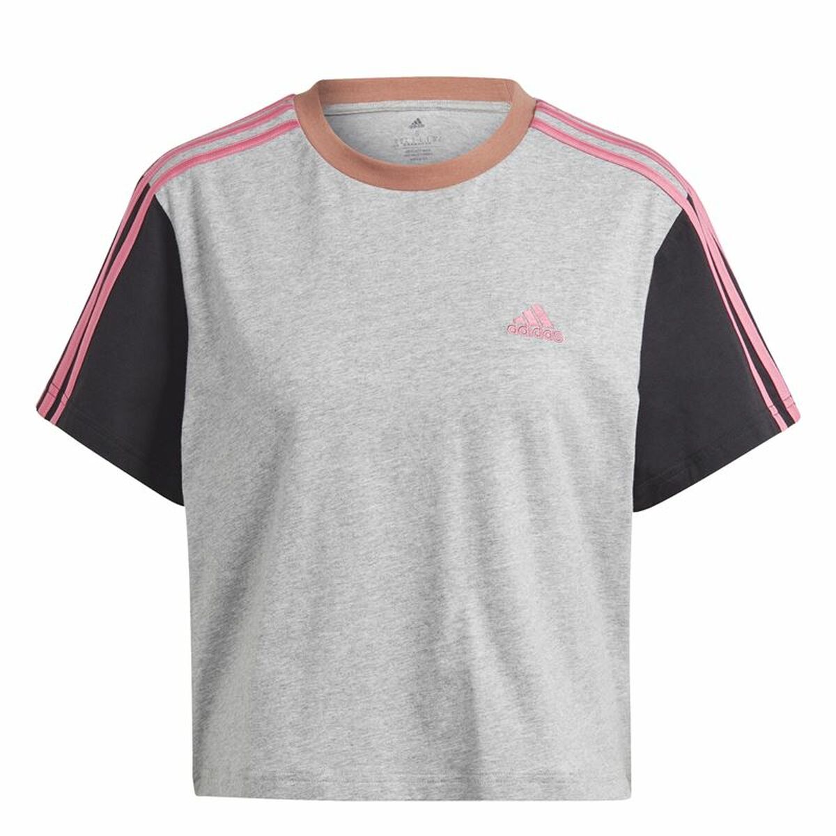 T-shirt med kortärm Dam Adidas 3S Cr Grå