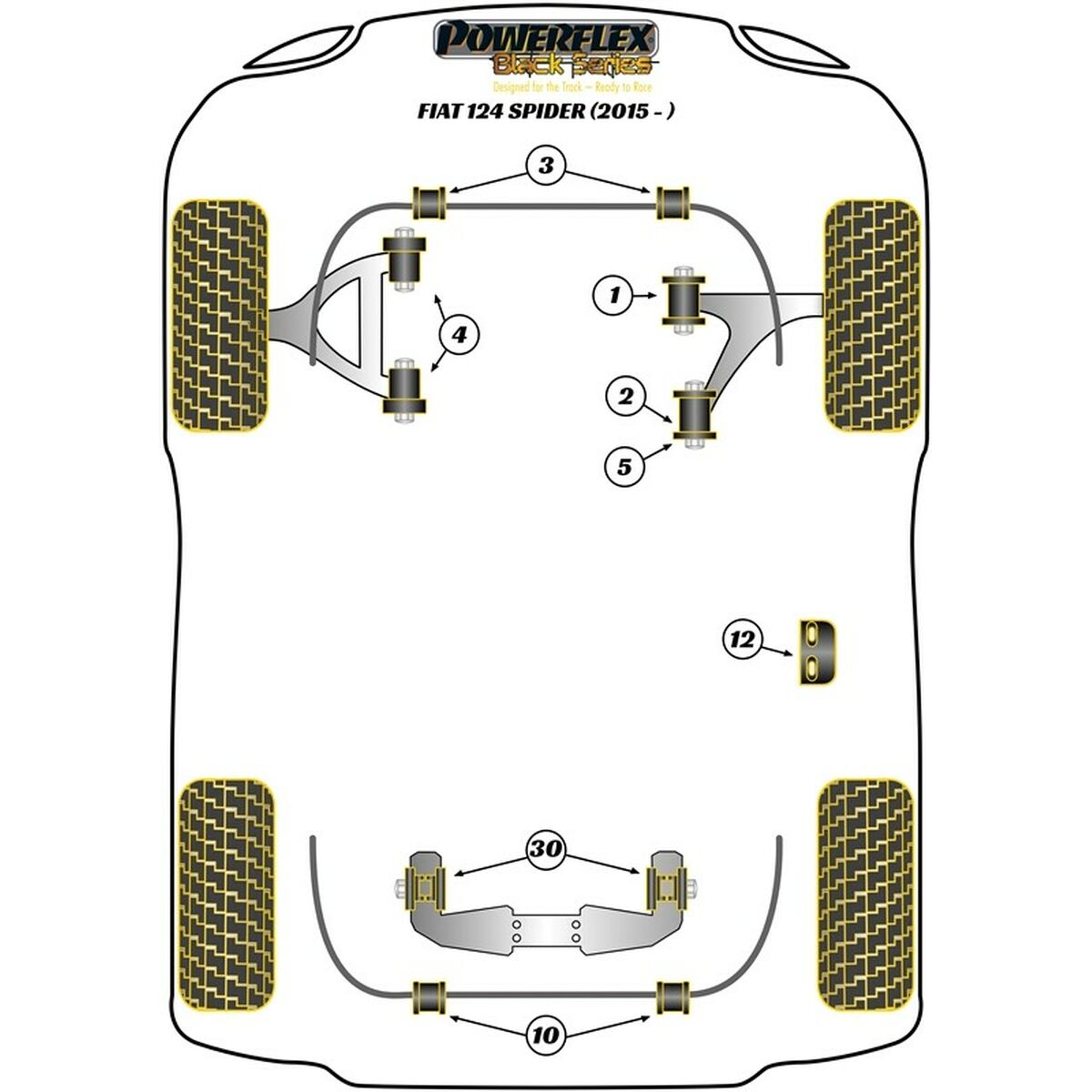 Silentblock Powerflex PFF36-607 Dörrar - 2