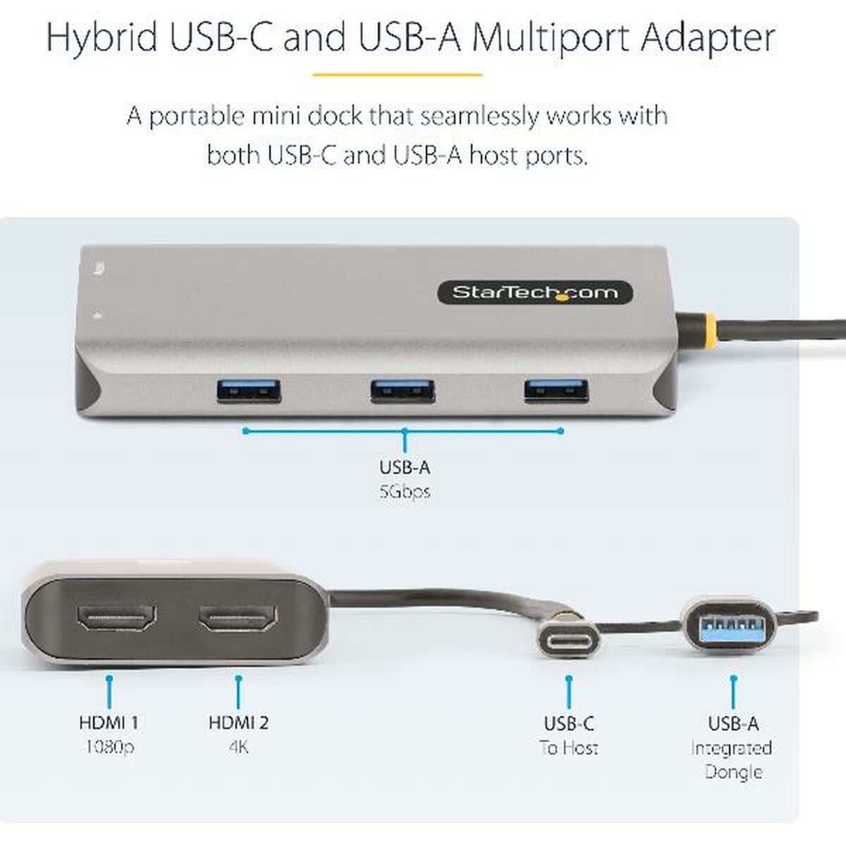 Adapter USB Startech 167B-USBC-MULTIPORT - 4