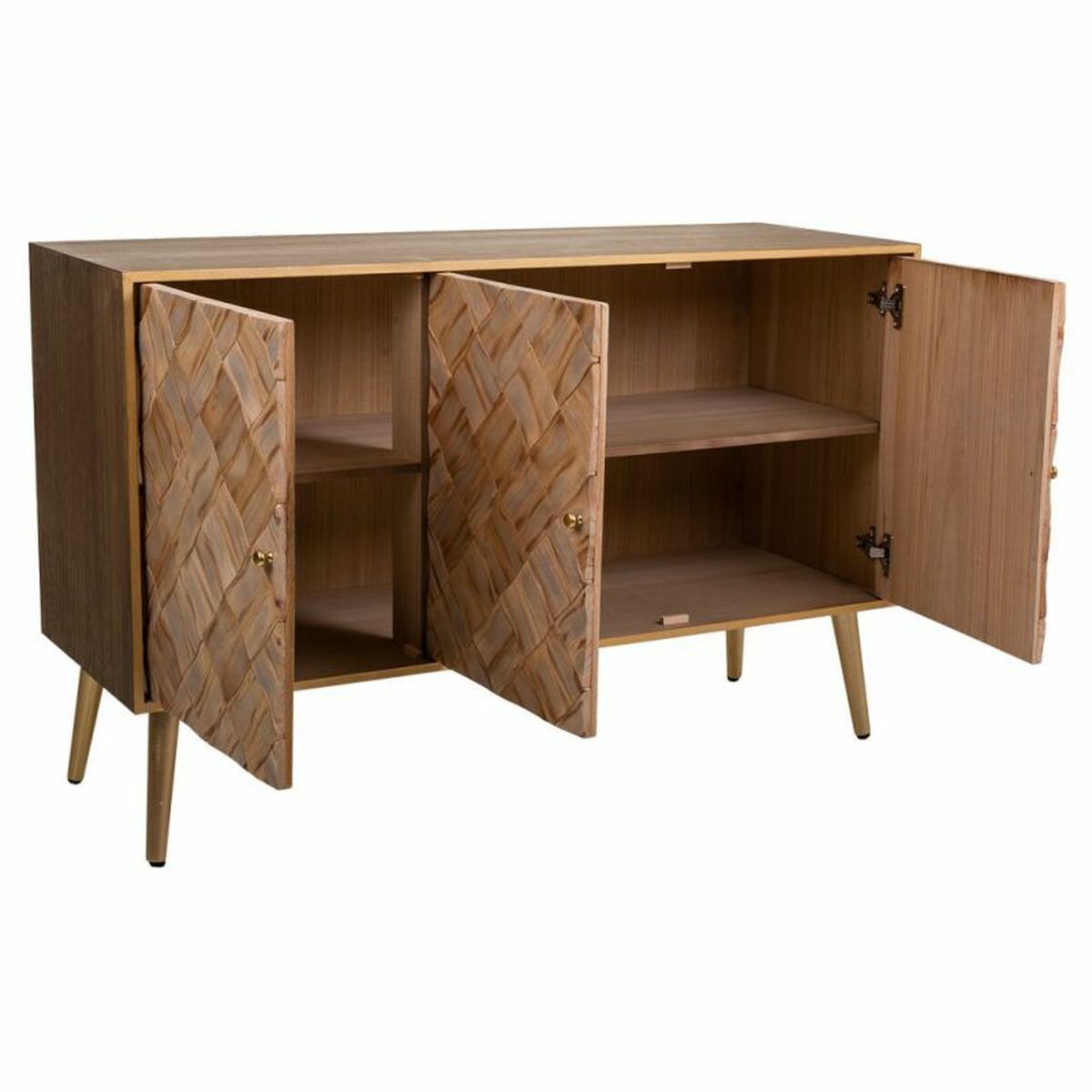 Skänk Alexandra House Living Brun Paulowniaträ 41 x 71 x 120 cm - 5