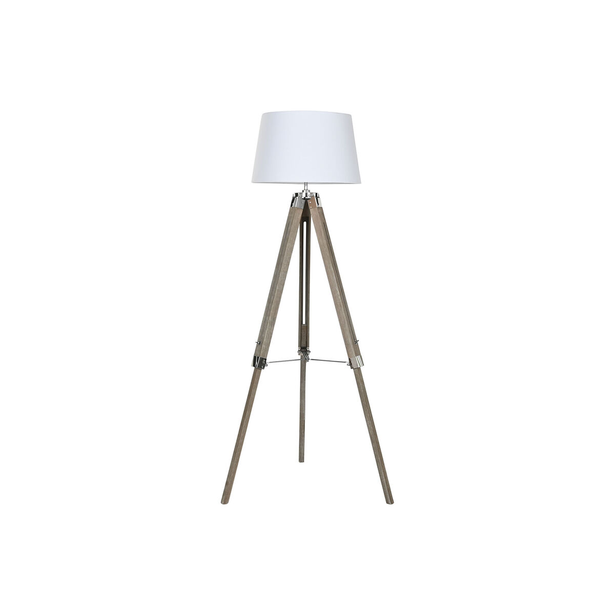 Golvlampa Home ESPRIT Vit Brun Trä 40 x 40 x 150 cm - 2