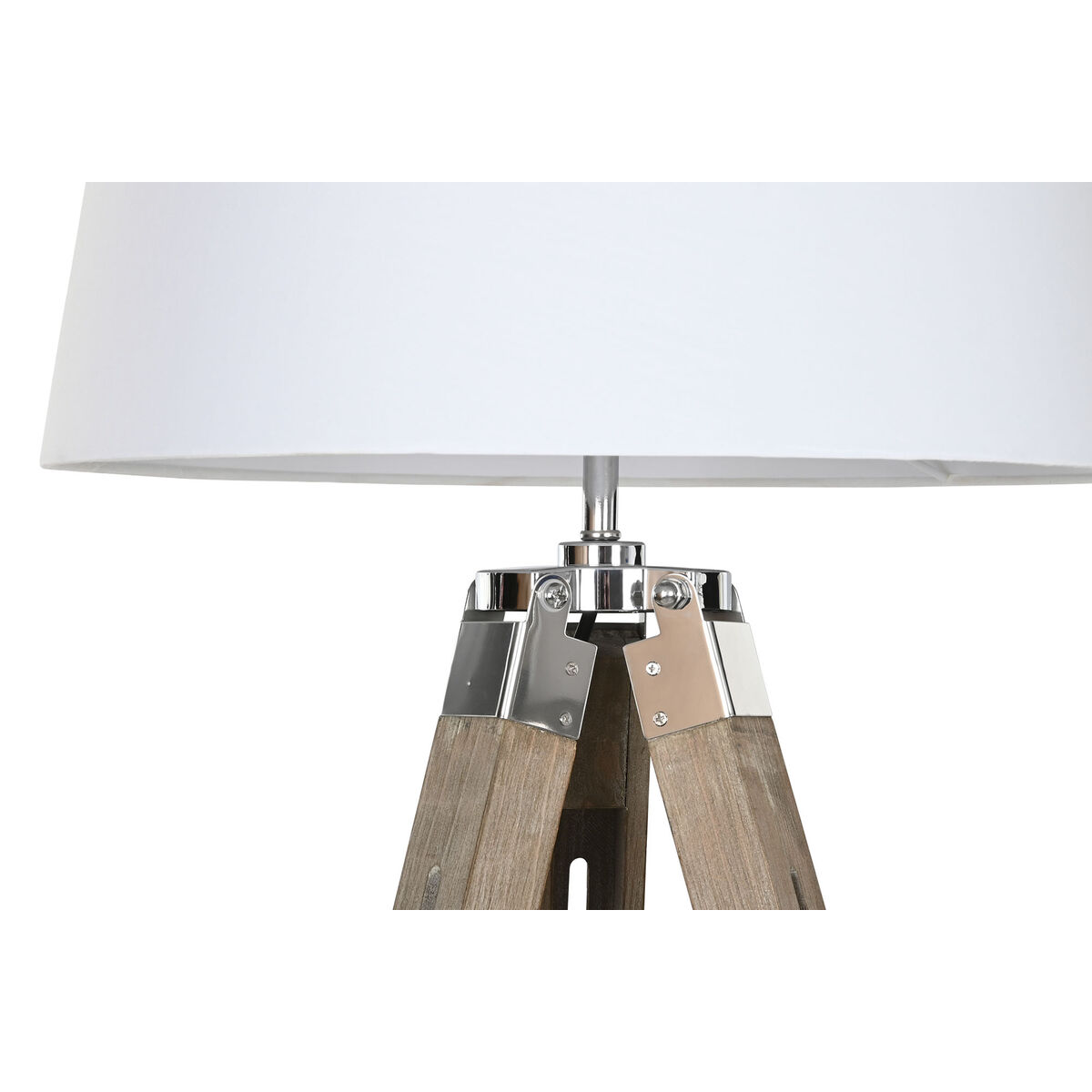 Golvlampa Home ESPRIT Vit Brun Trä 40 x 40 x 150 cm - 3
