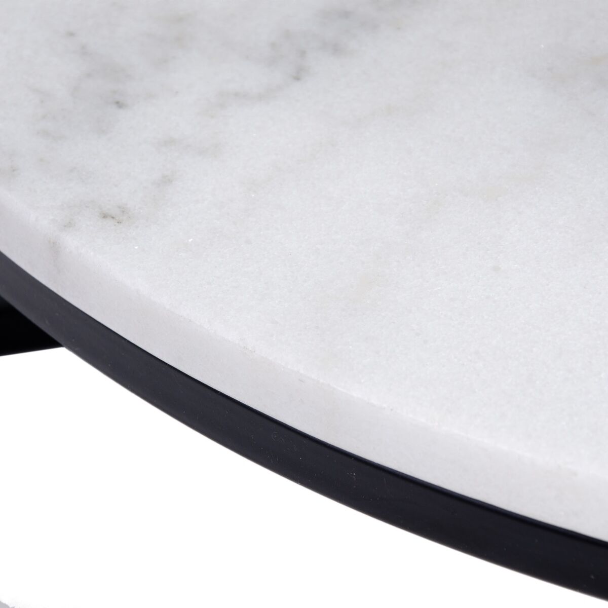 Soffbord Vit Svart Glas Marmor Järn 80 x 80 x 46,5 cm - 6