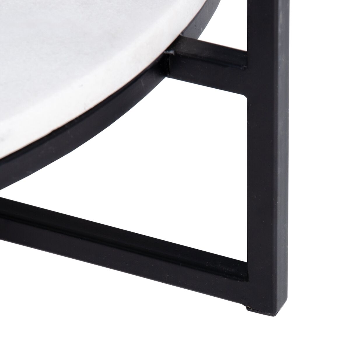 Soffbord Vit Svart Glas Marmor Järn 80 x 80 x 46,5 cm - 8