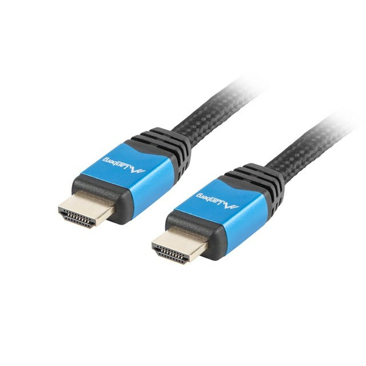 Kabel HDMI Lanberg CA-HDMI-20CU-0030-BL Svart 3 m 4K Ultra HD Hankontakt/Hankontakt