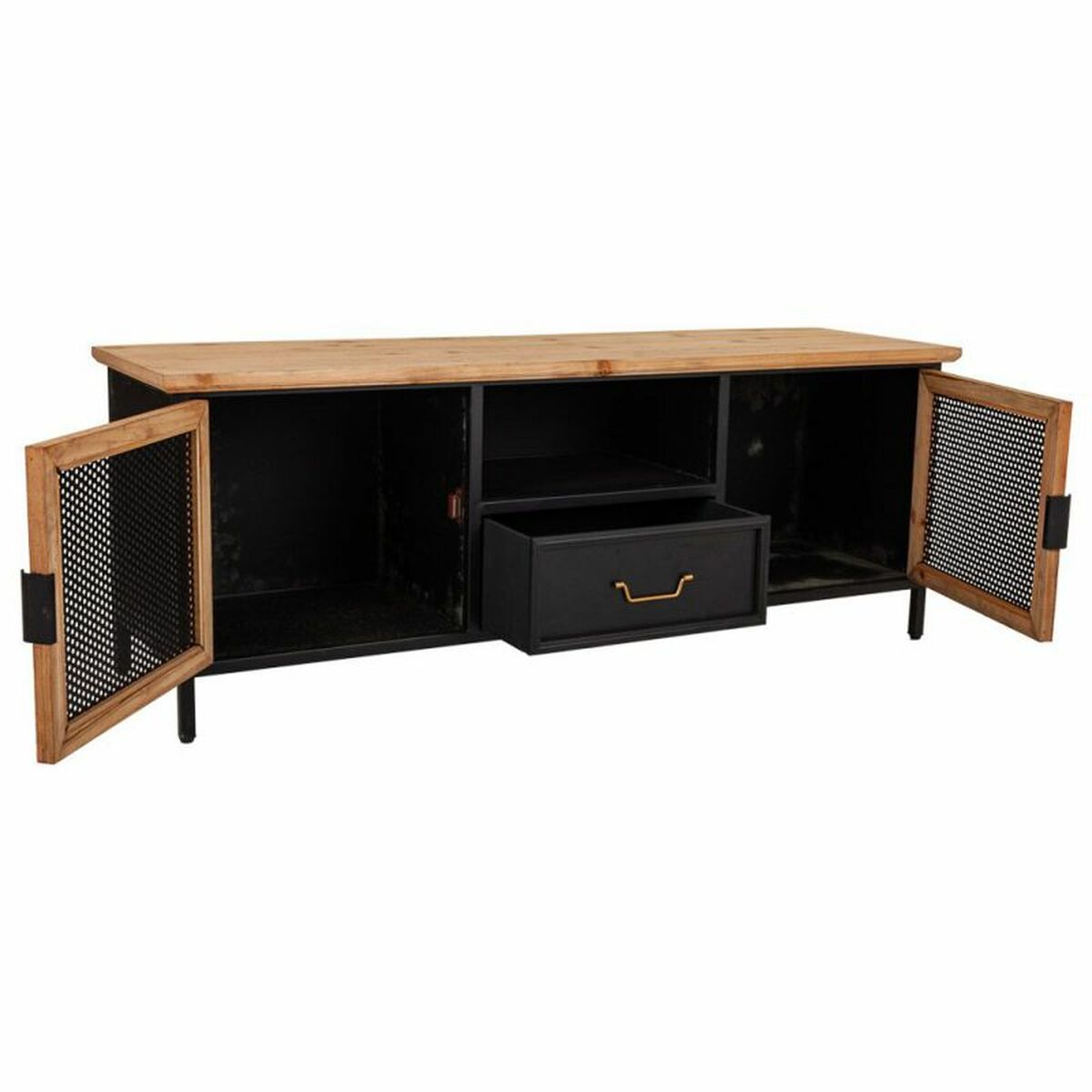 Skänk Alexandra House Living Svart 34 x 45 x 120 cm - 3