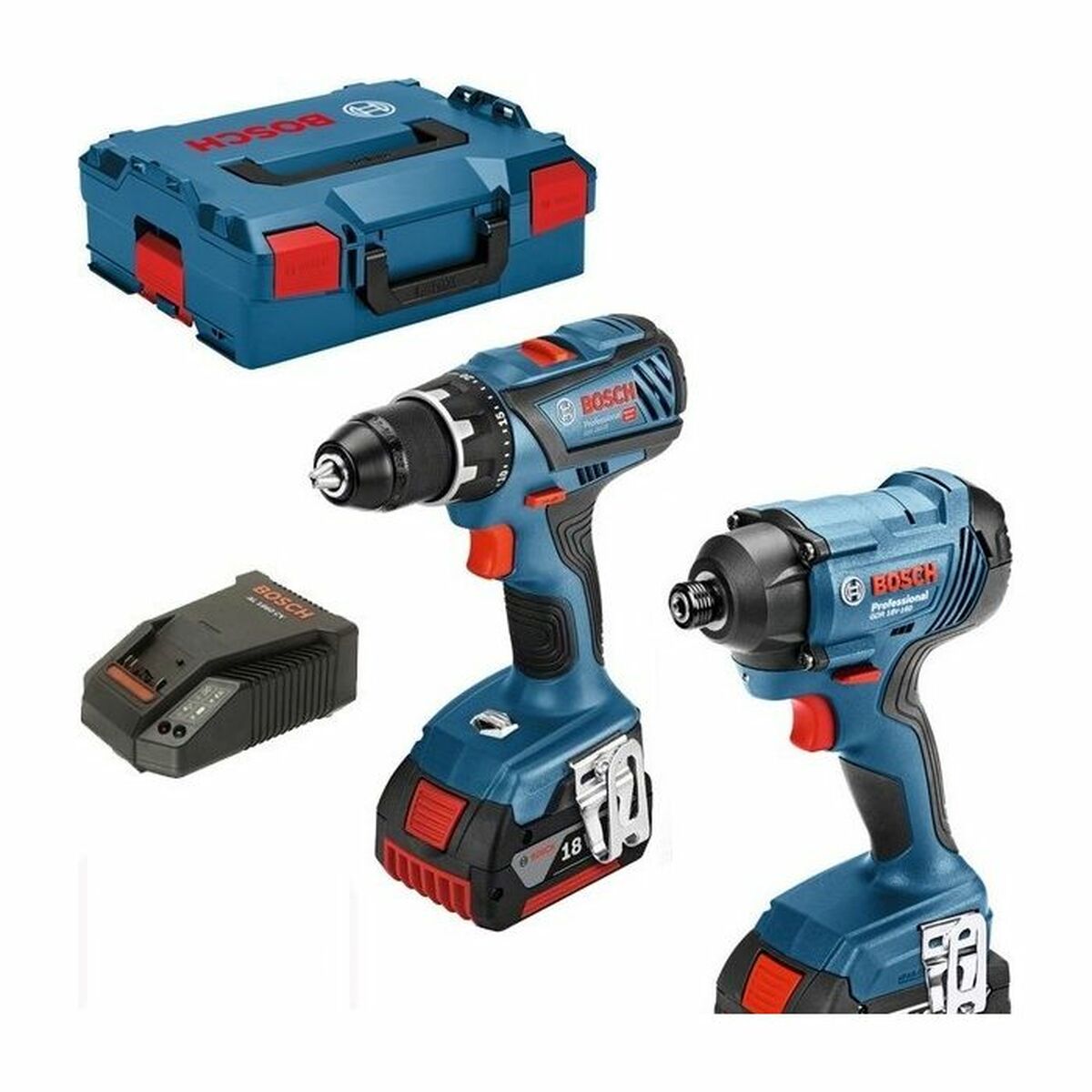 Förare borr BOSCH GSR 18V-28 + GDR 18V-160 18V