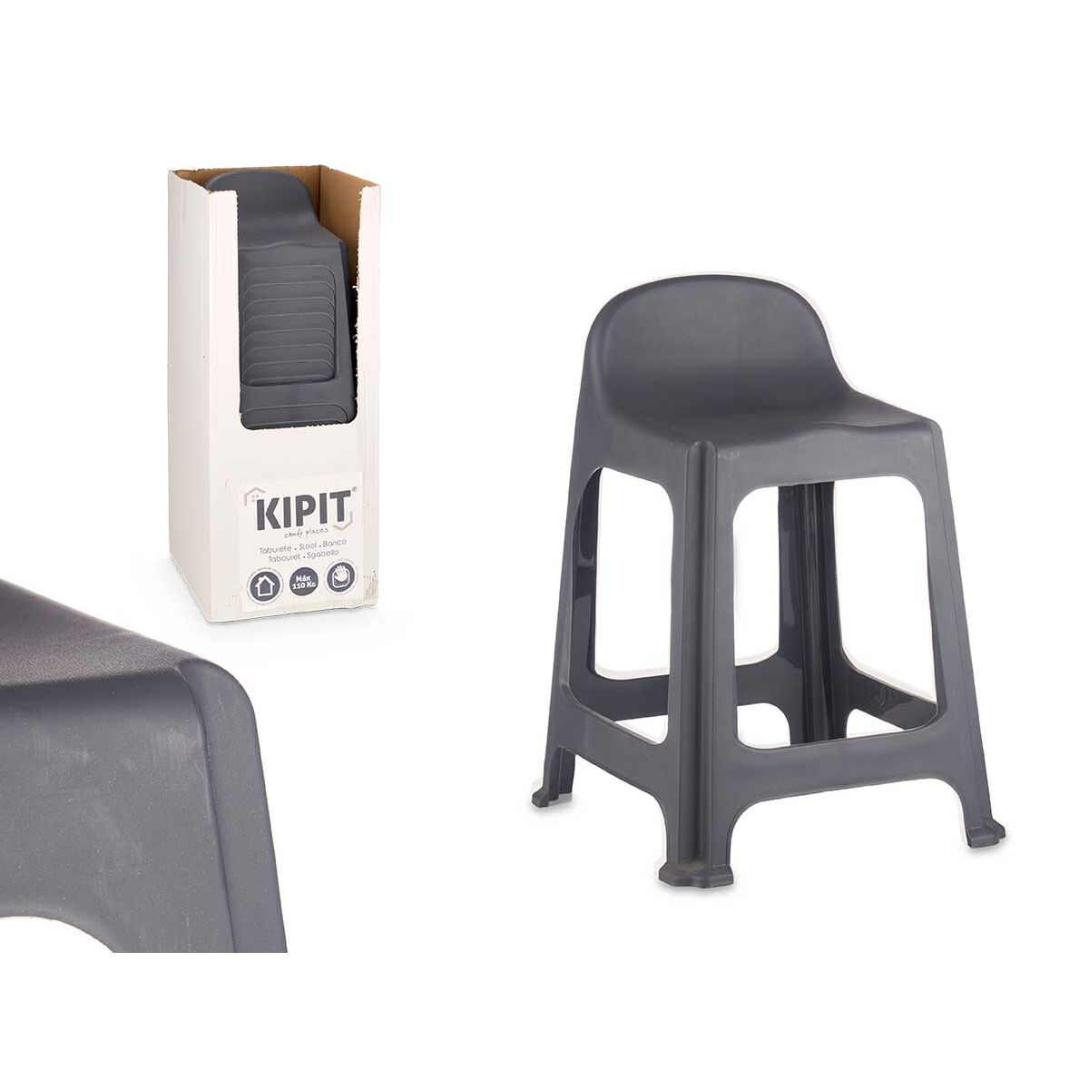 Sittpall Kipit polypropen 40 x 59 x 44 cm (12 antal) - 3