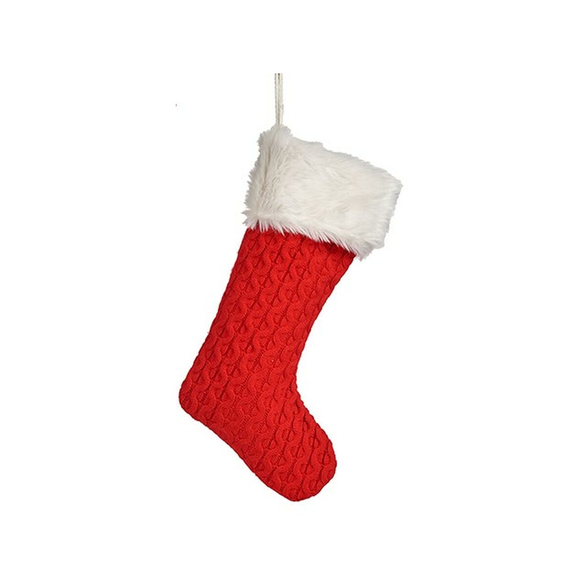 Julgranskula Krist+ Röd Tyg Julstrumpa 28 x 4 x 46 cm (12 antal) - 2