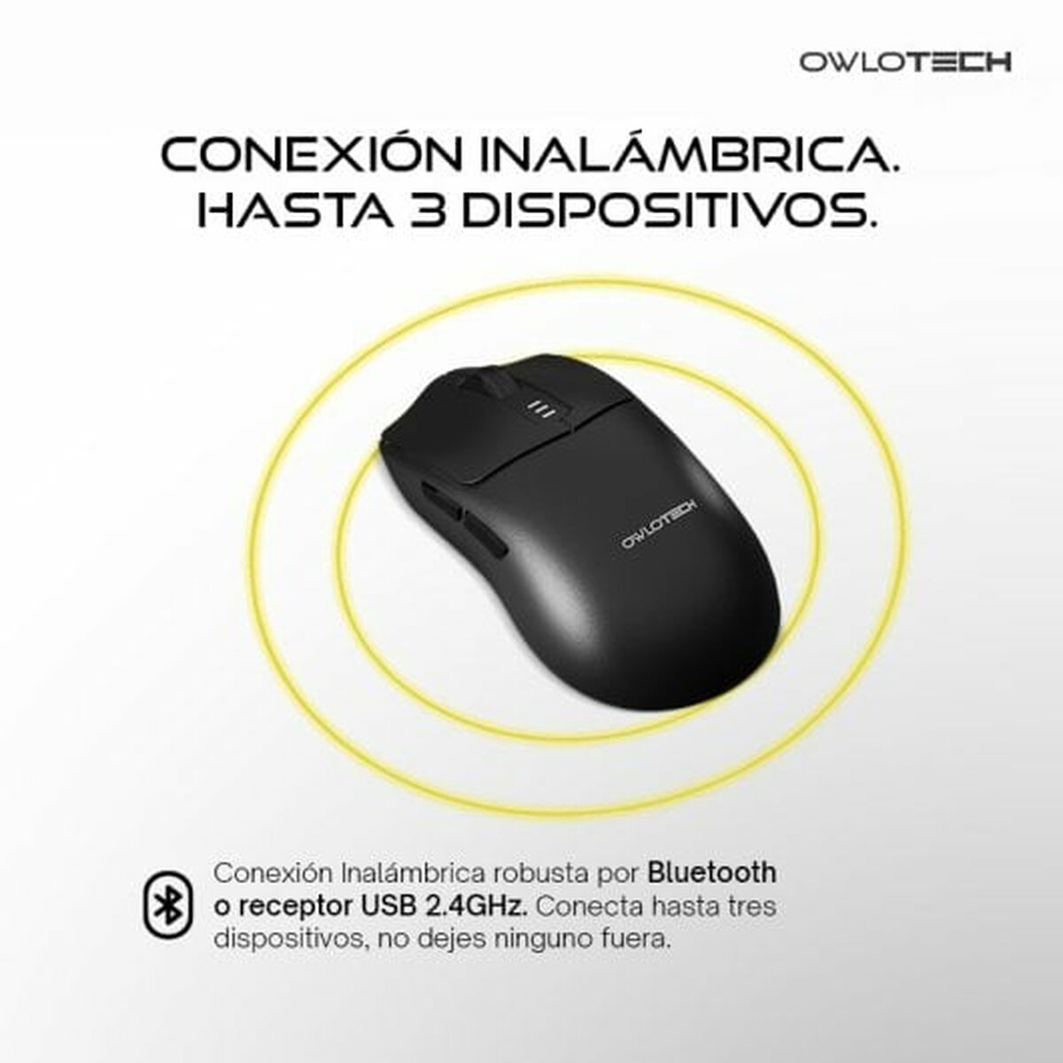 Mus Owlotech Svart 10000 dpi - 2