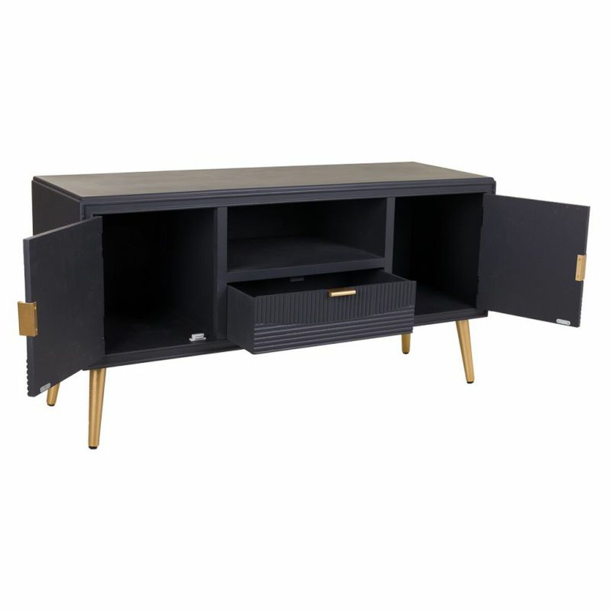Skänk Alexandra House Living Gyllene Mörkgrå 40 x 61 x 121 cm - 5