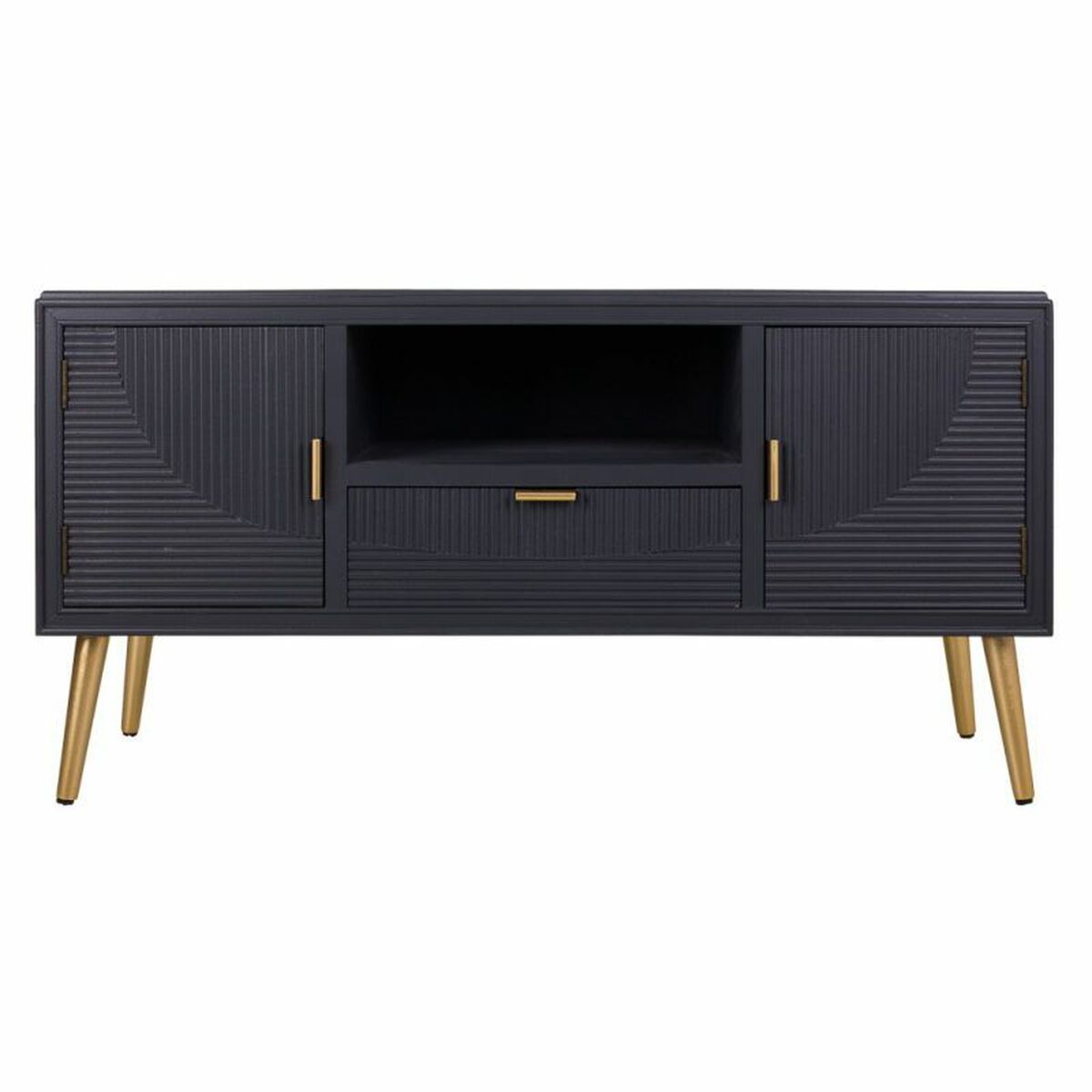 Skänk Alexandra House Living Gyllene Mörkgrå 40 x 61 x 121 cm - 4