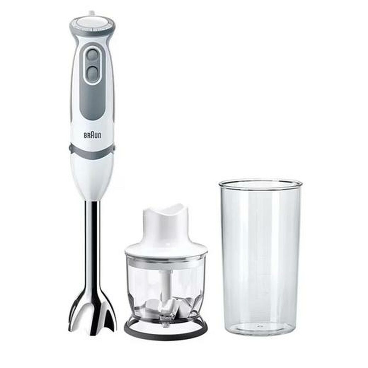 Multifunktionell handmixer med tillbehör Braun Vit 1000 W