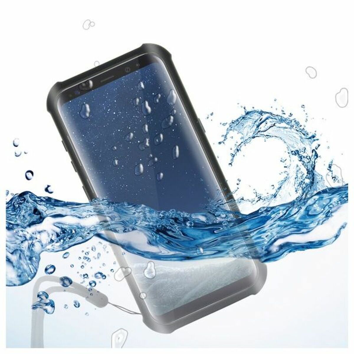 Vattentät Väska Samsung Galaxy S8 KSIX Aqua Case Svart Transparent - 7