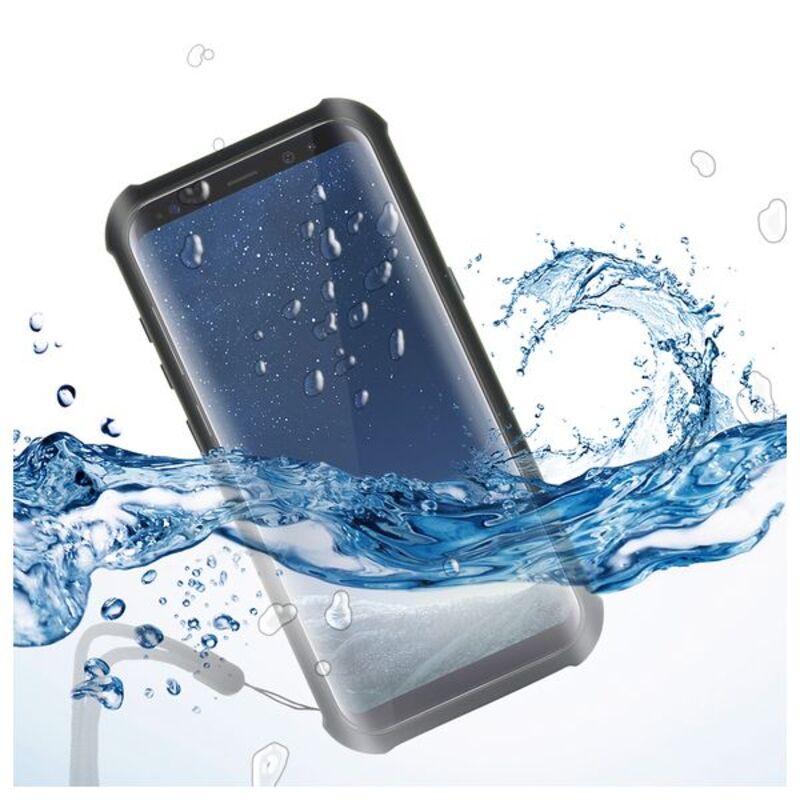 Vattentät Väska Samsung Galaxy S8 KSIX Aqua Case Svart Transparent - 3
