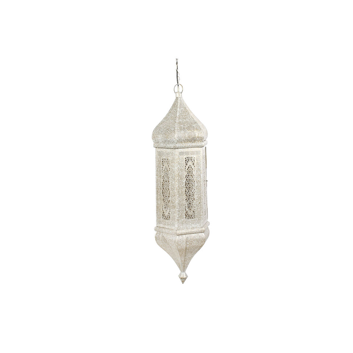 Taklampa Home ESPRIT Vit Gyllene Metall 40 W 27 x 27 x 91 cm