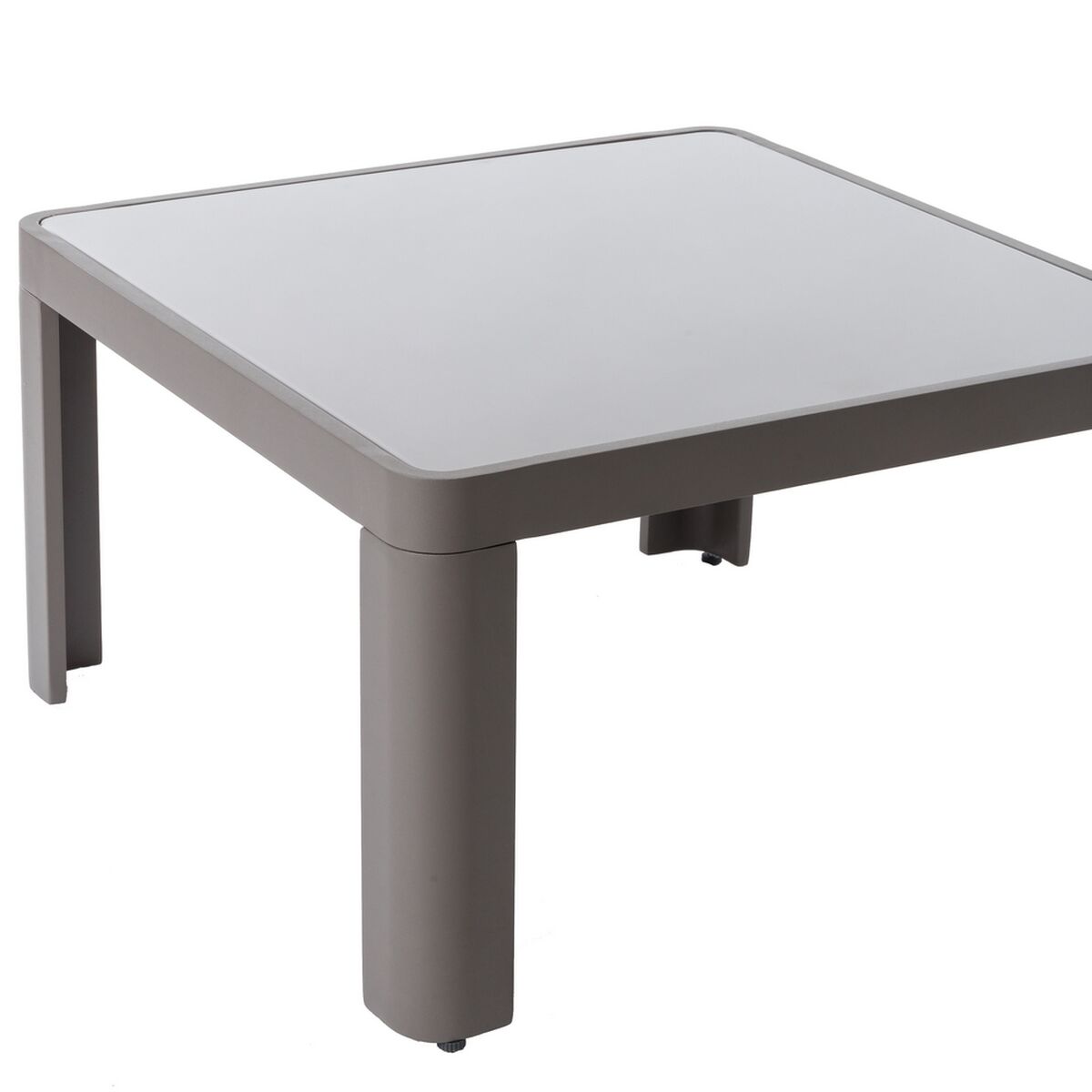 Sidobord Stella Grå Aluminium Härdat glas 70 x 70 x 40 cm - 4
