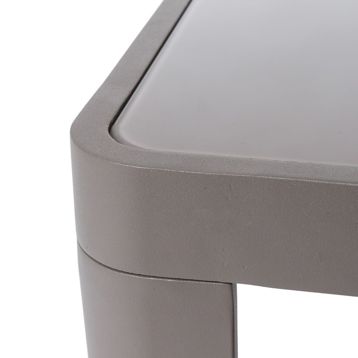 Sidobord Stella Grå Aluminium Härdat glas 70 x 70 x 40 cm - 3