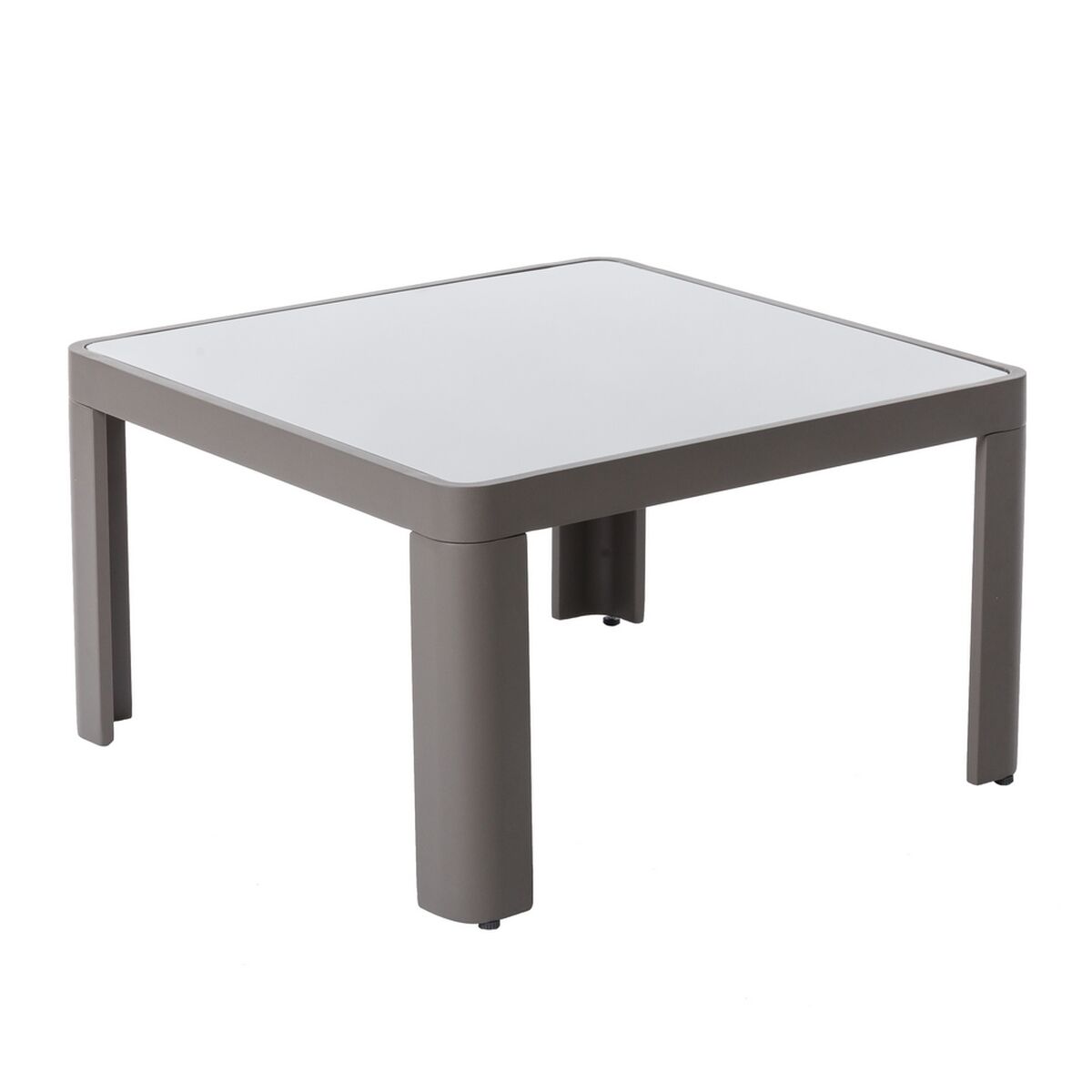 Sidobord Stella Grå Aluminium Härdat glas 70 x 70 x 40 cm