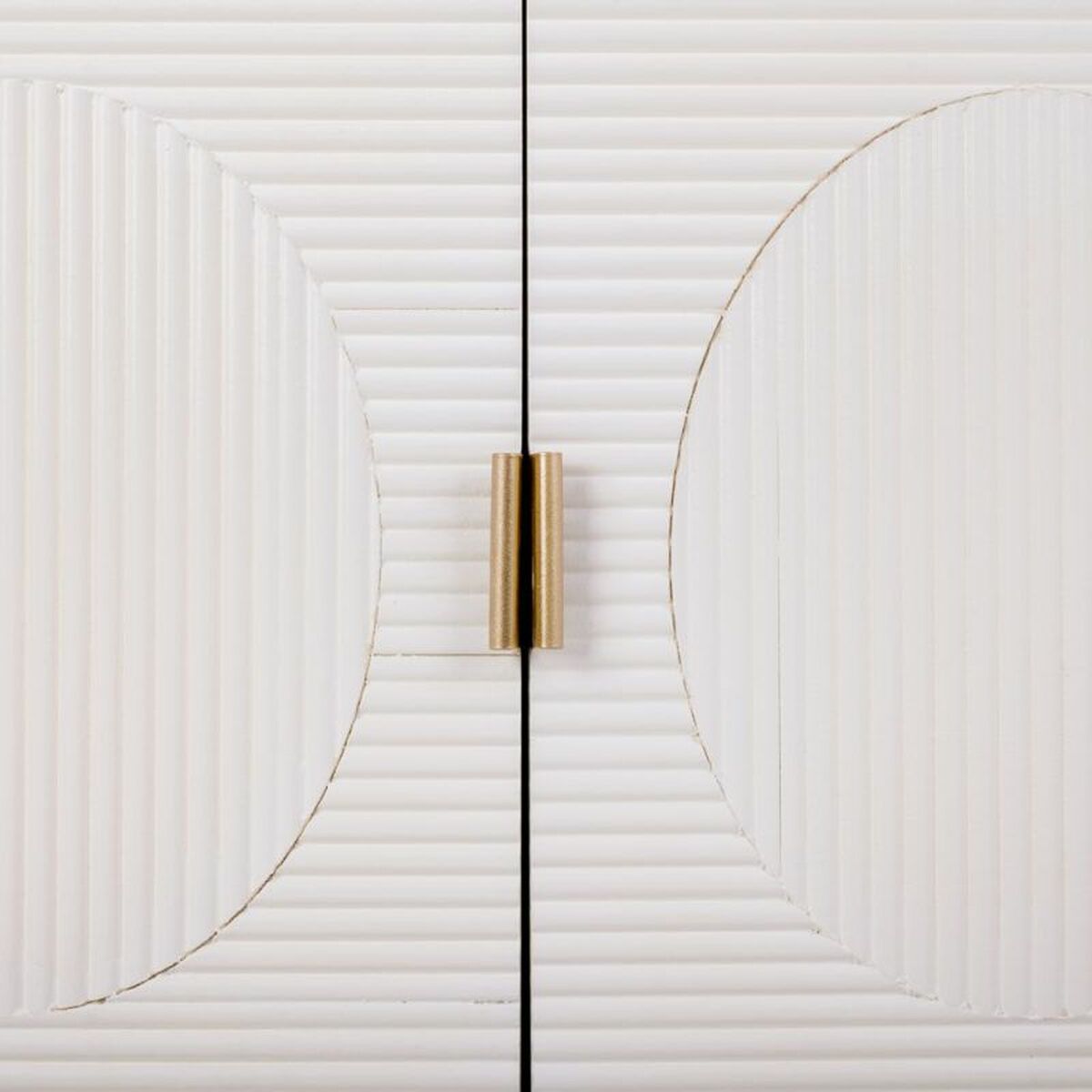 Skänk Alexandra House Living Vit Gyllene Trä MDF 41 x 71 x 120 cm - 6