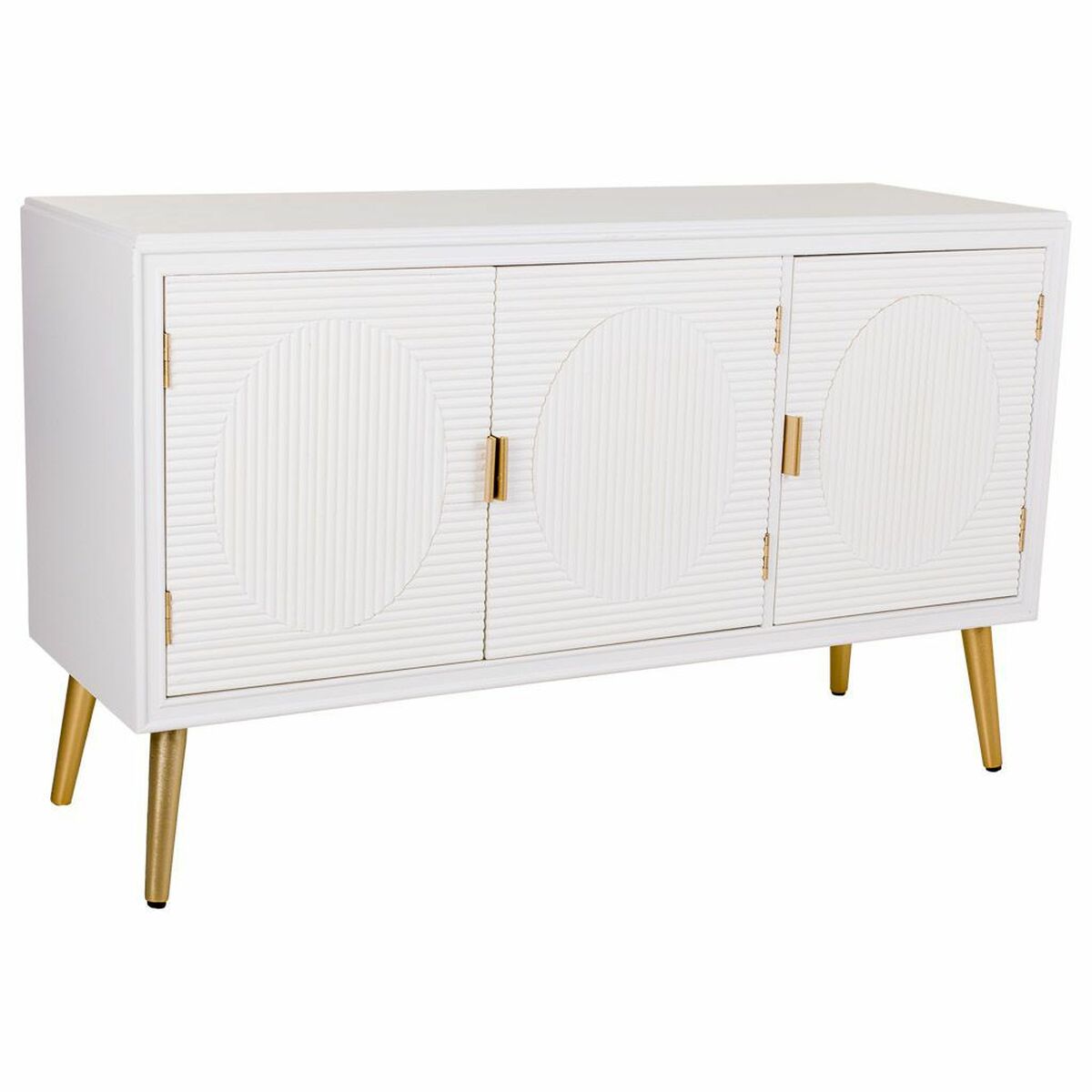 Skänk Alexandra House Living Vit Gyllene Trä MDF 41 x 71 x 120 cm