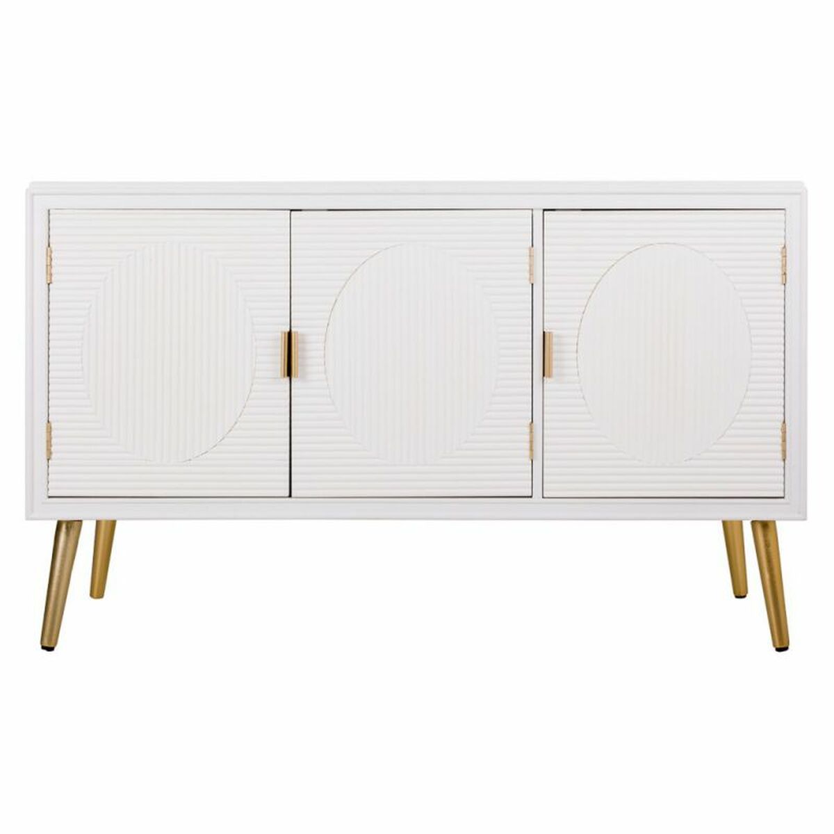 Skänk Alexandra House Living Vit Gyllene Trä MDF 41 x 71 x 120 cm - 3