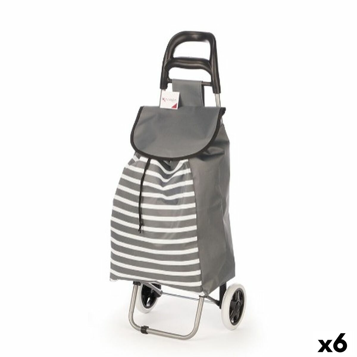 Kundvagn Kinvara Vit Grå 33 L 35,5 x 28 x 94 cm Ränder (6 antal)