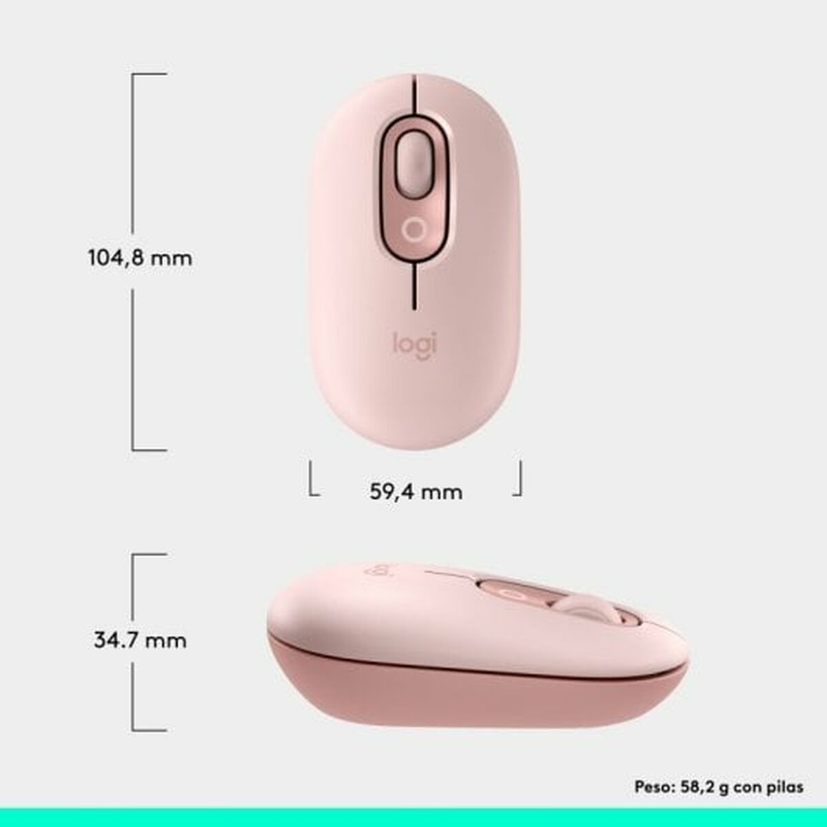 Mus Logitech 910-007413 Rosa - 3