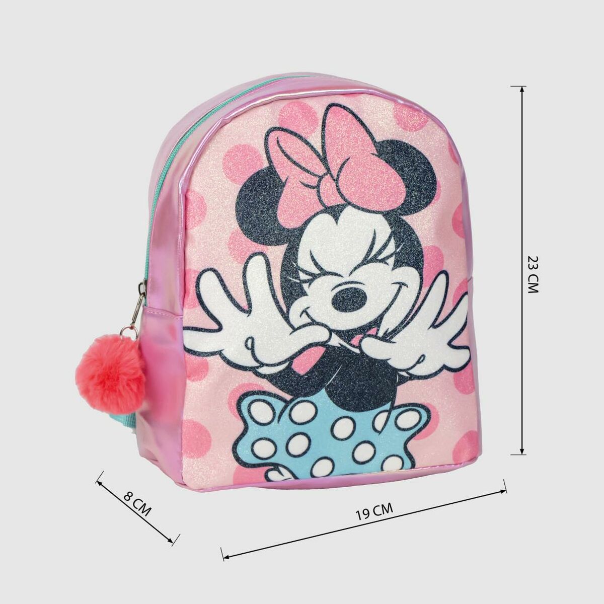 Ryggsäck Casual Minnie Mouse Rosa 19 x 23 x 8 cm - 2