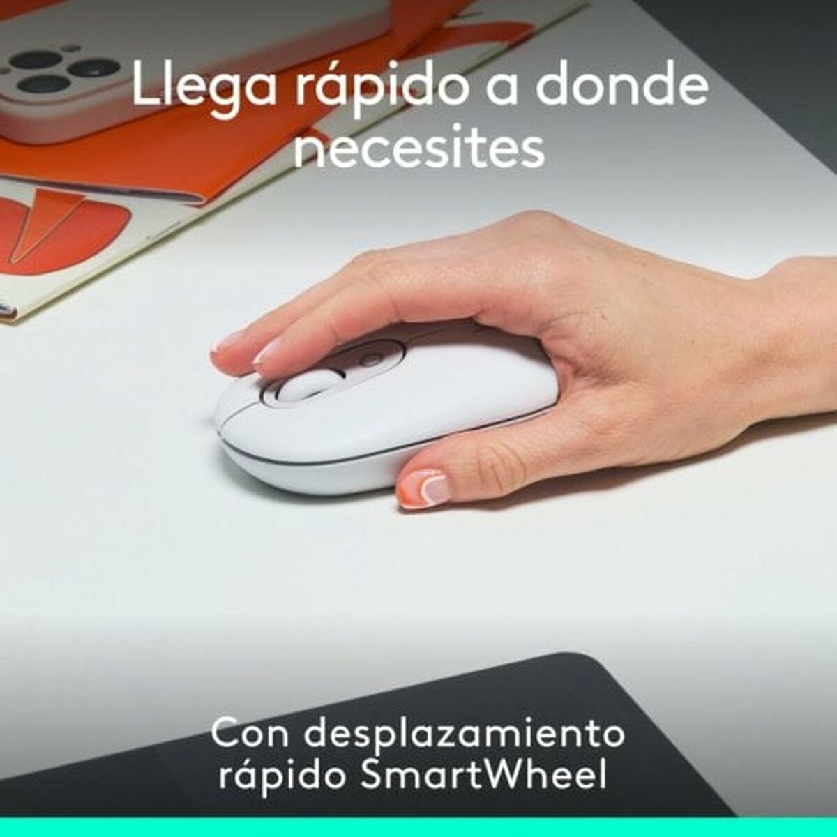 Mus Logitech 910-007411 Vit - 3
