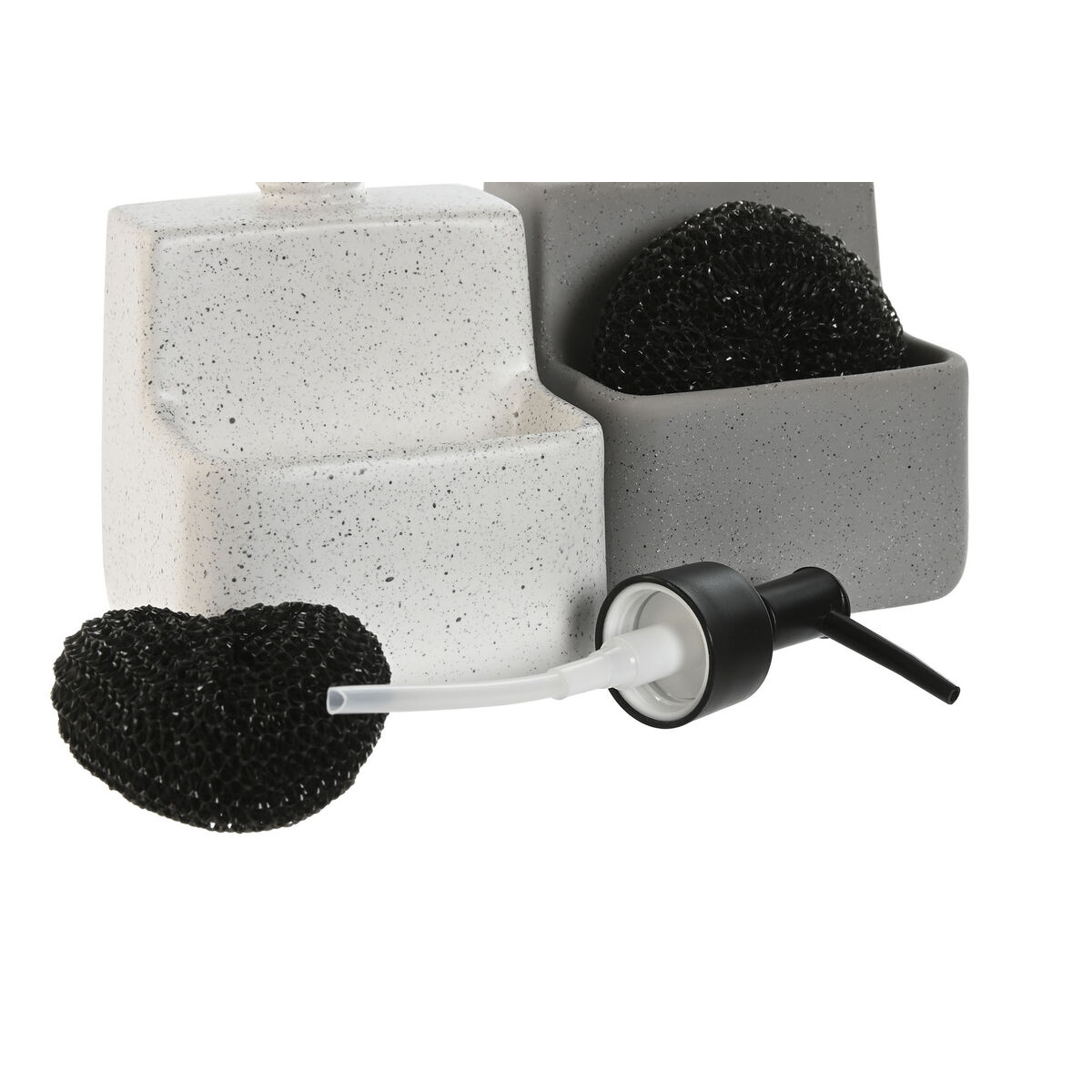 Tvålfat Home ESPRIT Vit Grå ABS Dolomite (2 antal) - 2